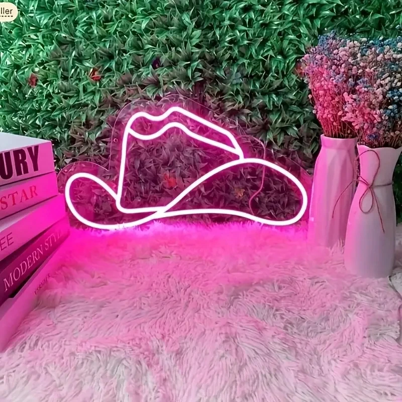 Neon Sign for Wall Decor Night Lighting LED Neon Light Preppy Aesthetic Cowboy Room Decor for Girls Women Bedroom Dorm Art