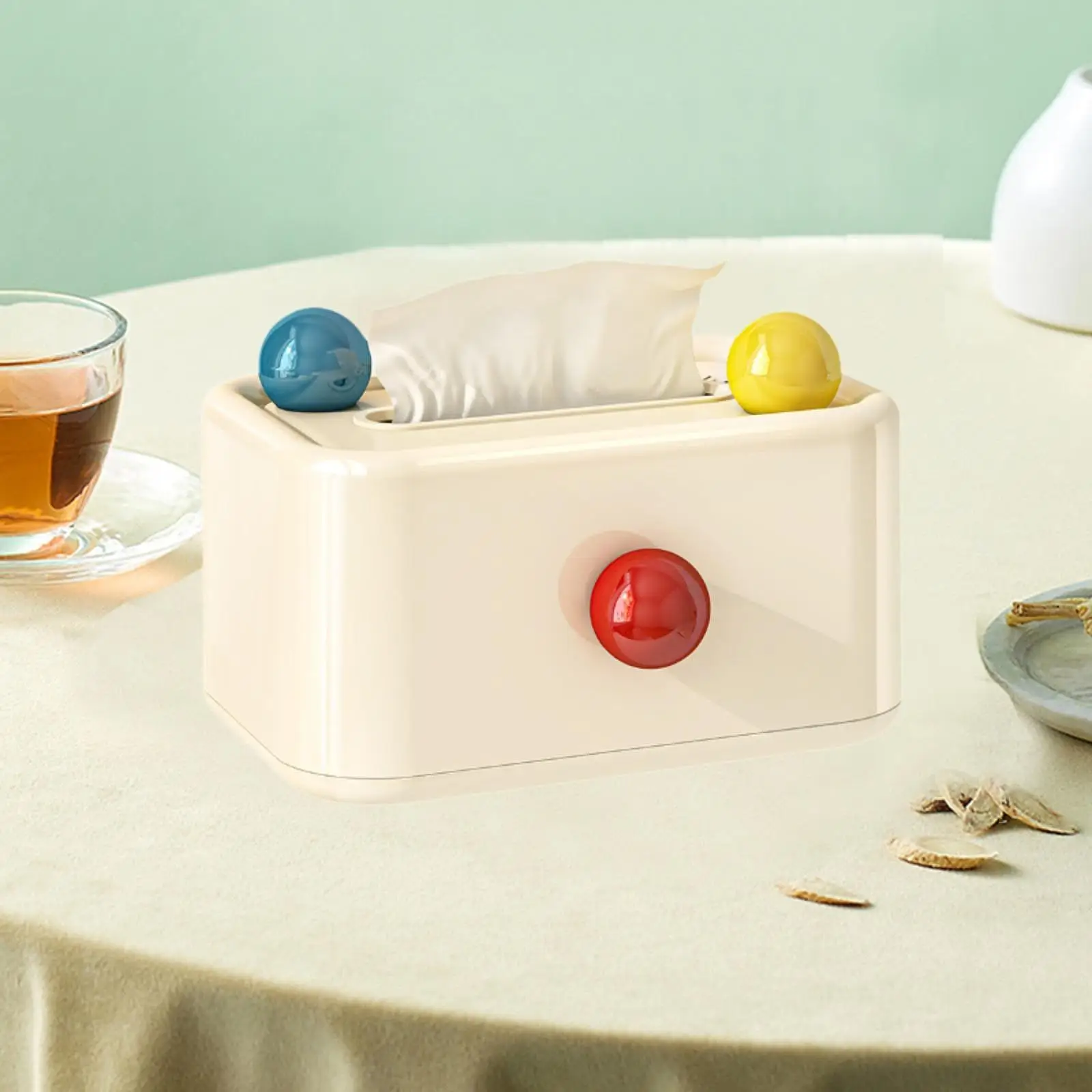 Dopamine Tissue Box Roll Paper Towel Creative Fun Storage Holder Desktop Dining Table Tissue Organizer Home Office Living Room