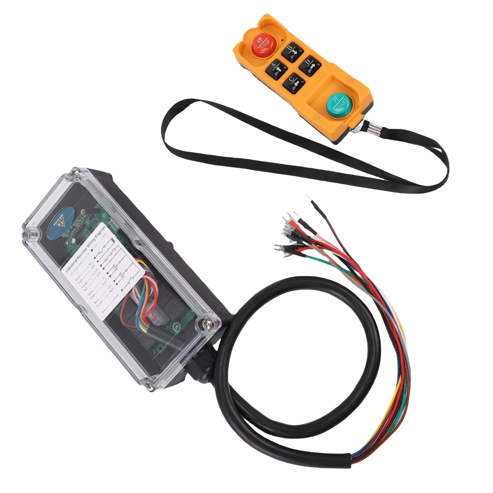 4 Way Wireless Crane Remote Control Wireless Crane Remote Control 100m Range Strong Penetration Safe Versatile for Industrial