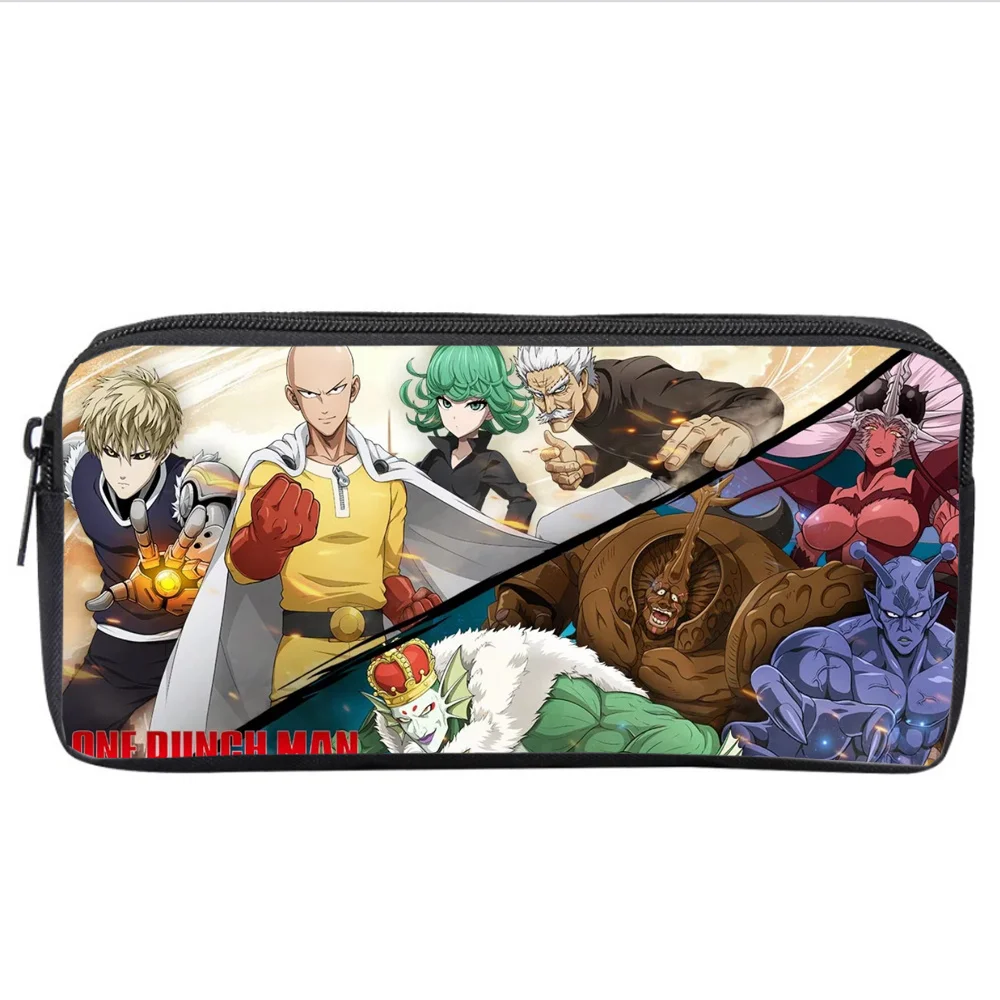 Women Cosmetic Case Makeup Bag anime ONE PUNCH-MAN Pencil case Kids Student cartoon Pencil Bag teenager Zipper Handbag