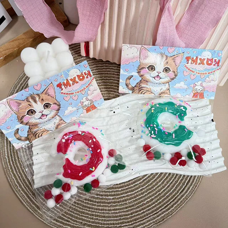 Jouet à presser Kawaii pour filles, griffe de chat de Noël, Mochi doux, rebond lent, jouets d'instituts soulignés, cadeaux de Noël mignons, jouets de décompression, 1 pièce