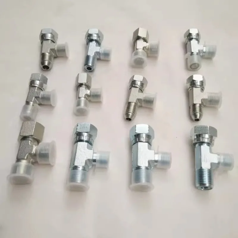 Graafmachine Pilot Pressure Test Tee Joint Pilot Pressure Distribution Valve Cat Quick Connection Hydraulische manometer