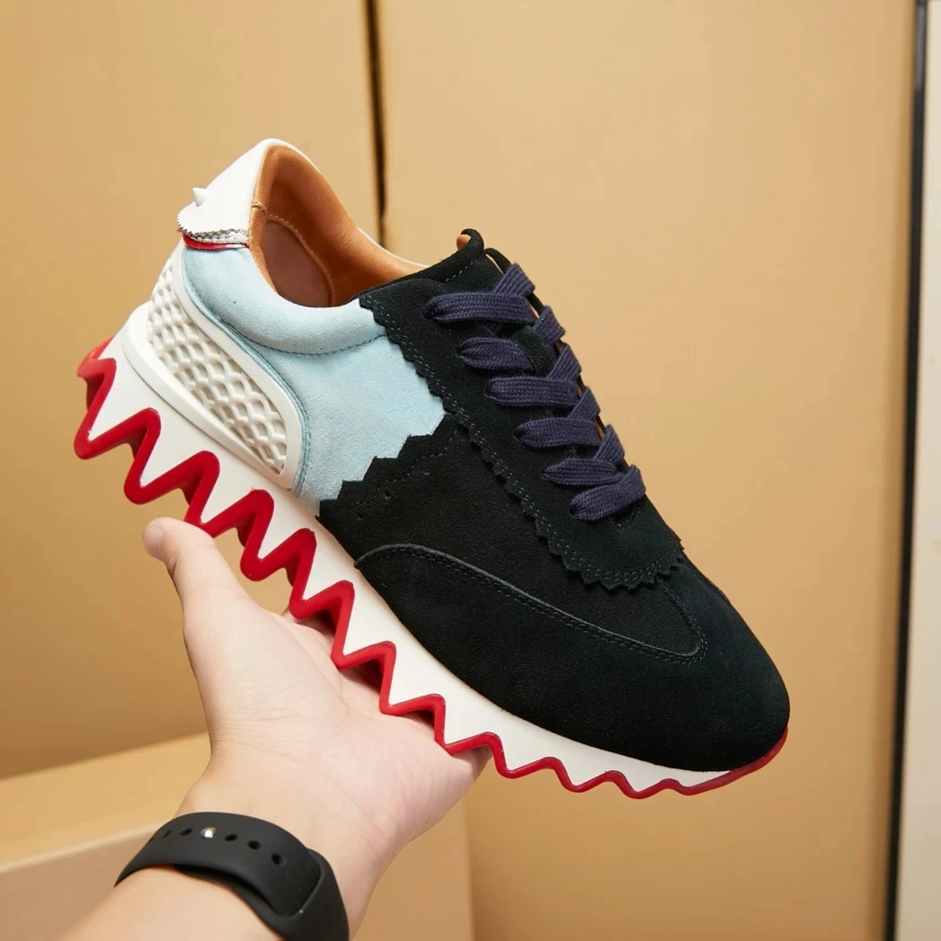 Designer Brand Men's Leather Lace Up Casual Thick Soled Sports Shoes Women's Autumn New Collection 2024 Trend