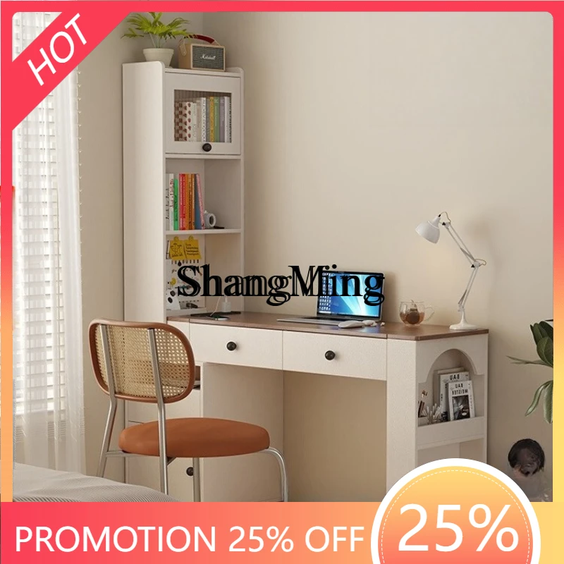 

SM New Solid Wood Corner Desk Small Apartment Bedroom Study Retractable Learning Computer Desk