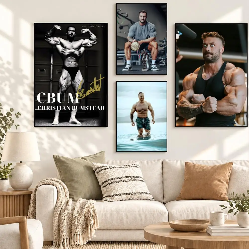 Chris Bumstead Bodybuilding Fitness Champion Gym Mood Poster Decorative art prints for the home, holiday gifts, unframed