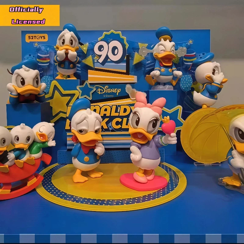

В наличии 52-игрушки, оригинальная новая слепая коробка, серия Disney Donald Duck Club, модная фигурка, милый настольный орнамент, игрушки, праздничные подарки
