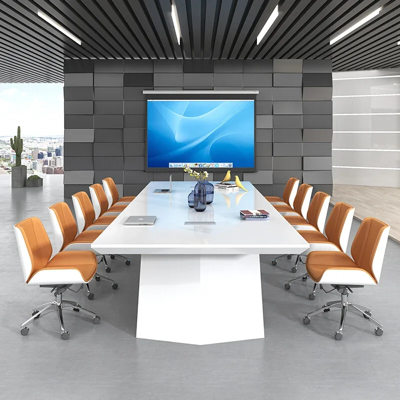 Mesa De Reuniones Office Furniture Set Conference Table Bureau Travail Room Desk Meeting Table Modern Conference Table And Chair