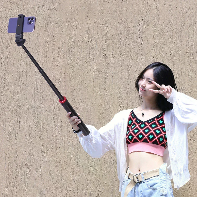 V-200 라이트 스탠드 삼각대 휴대폰 클립 액션 카메라 핸드헬드 COB 라이트 휴대용 알루미늄 합금 2M 라이트 스탠드