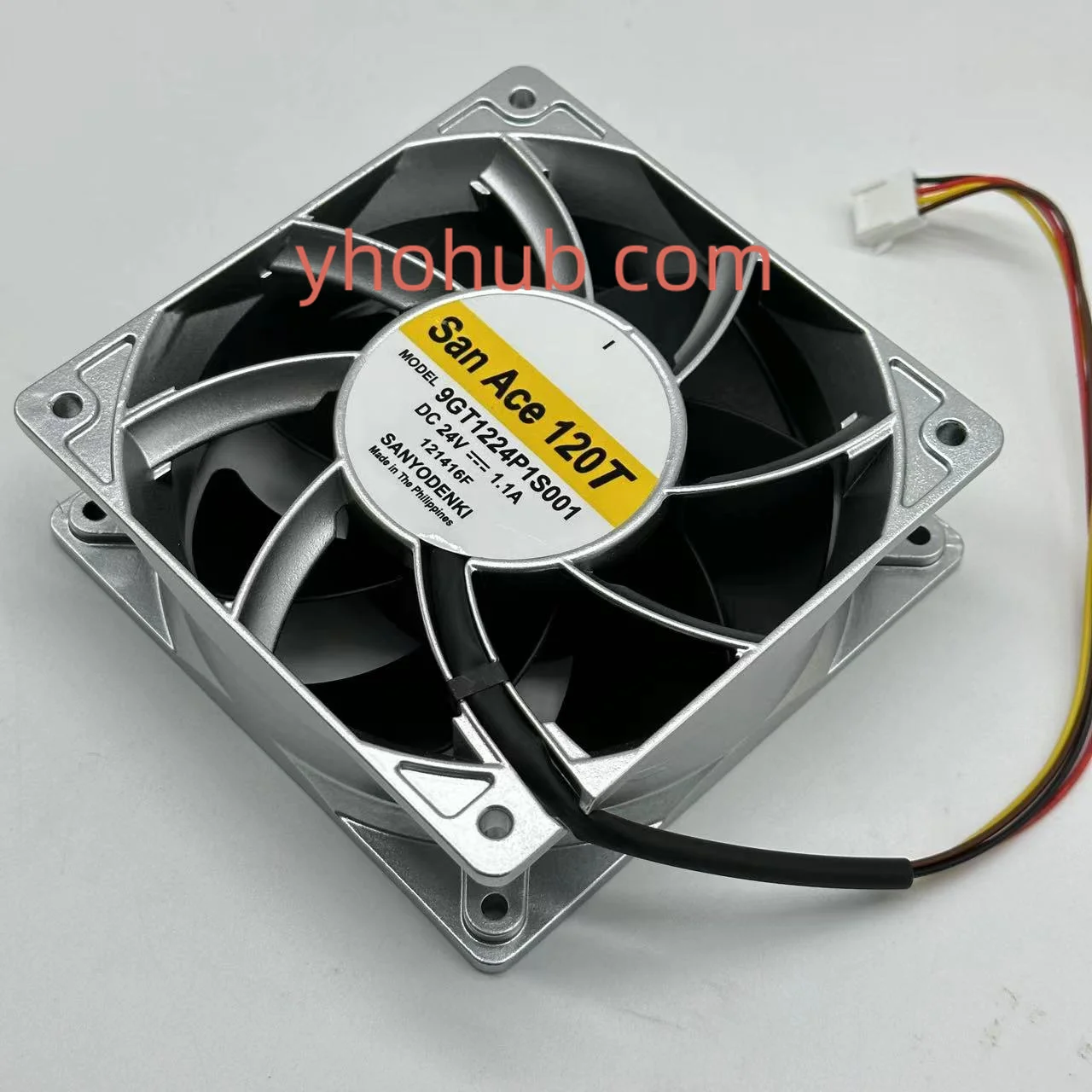 

Sanyo Denki 9GT1224P1S001 DC 24V 1.1A 120x120x38mm 4-Wire Server Cooling Fan