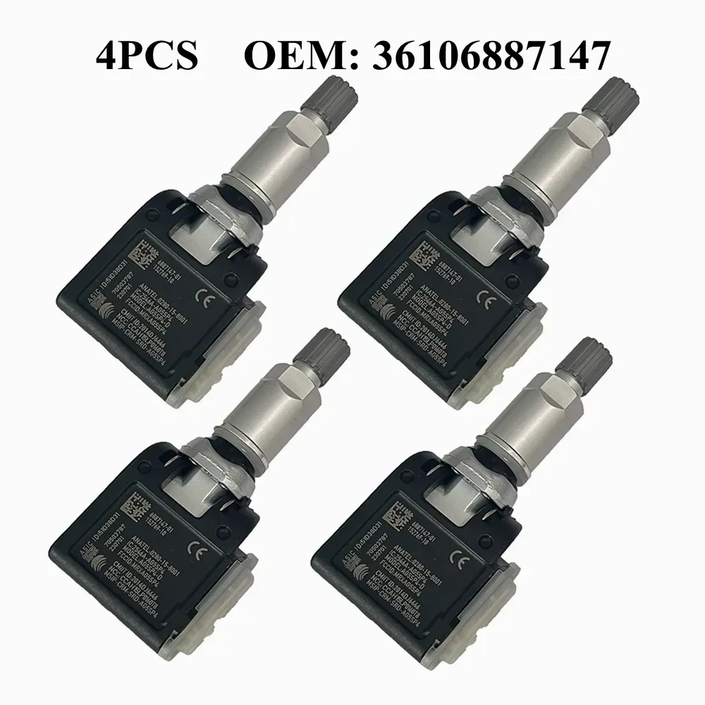 4PCS 433MHZ TPMS 36106887147 Tire Pressure Sensor For BMW F40 G20 G22 G30 G11 F12 G32 G15 G01 G05 X3 X4 X5 X6 X7 6887140-01