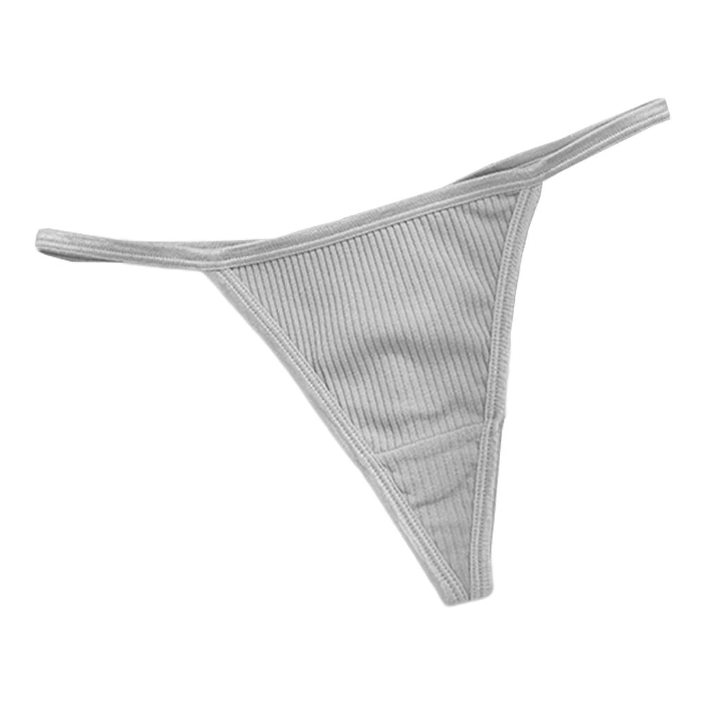 Sexy Women Spaghetti Straps Thong Panties Threaded Comfortable Soft T Back Lingerie Low Waist Underpants Butt Lifting Underwear