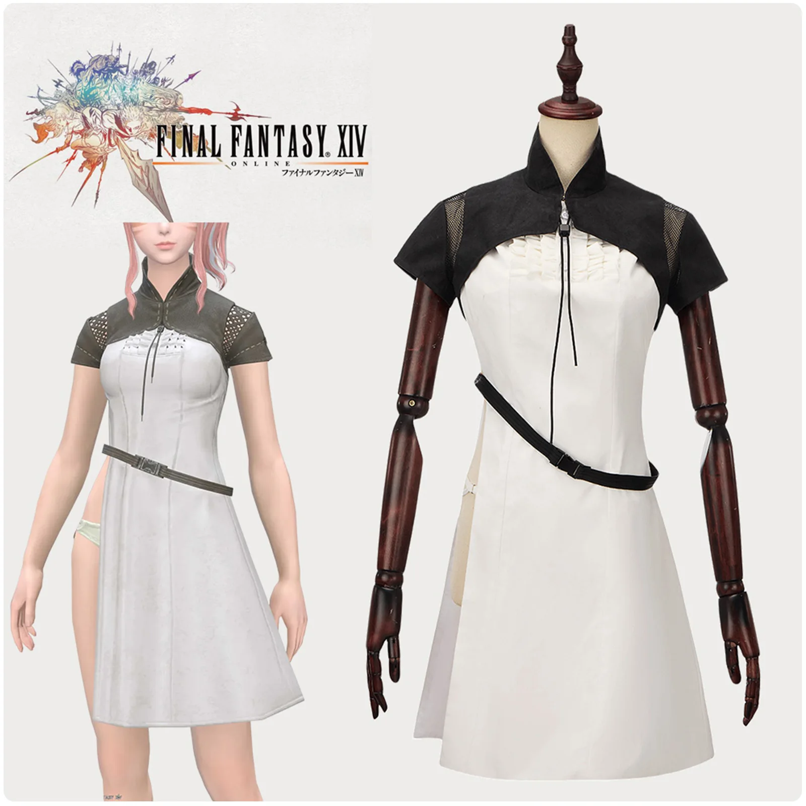 

FF14 Obsolete Android's Halfrobe of Healing Cosplay Costume for Women Suit Halloween Costumes