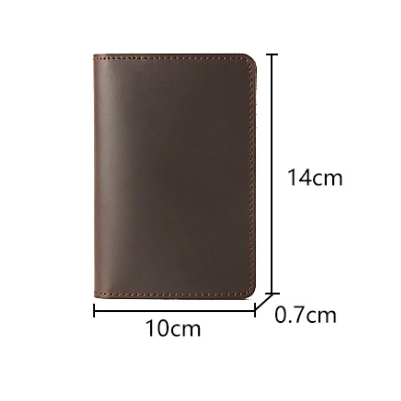 Genuine Leather Passport Cover Men Wallet ID Credit Card Case Vintage Male Passport Holder