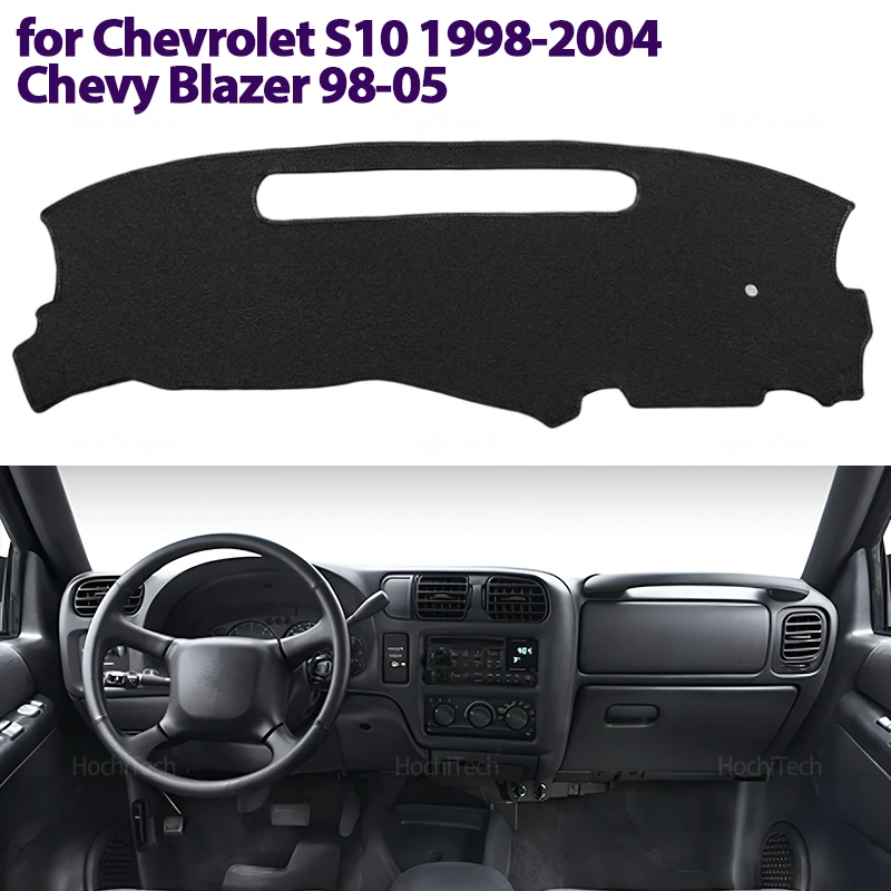 Capa do painel painel tapete almofada sombra capa cobertor acessórios do carro para chevrolet s10 1998-2004 chevy blazer 98-05