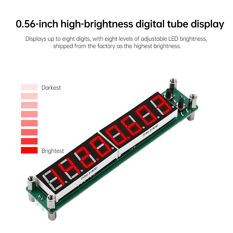 8-bit RF Signal Frequency Counter Cymometer LED Display Frequency Module 0.1MHz~1200MHz Frequency Display Meter Tester