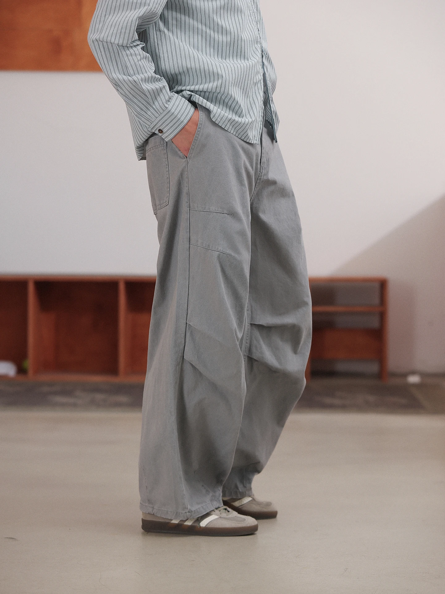 

Джинсы-трубы из денима с широкими штанинами и 3D-эффектом, повседневные, свободного кроя, рабочие, длинные брюки, весенняя коллекция, хлопок, прямой крой