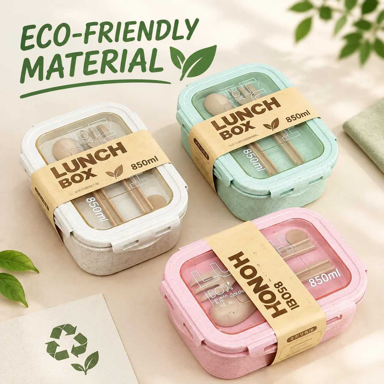 Meal Prep Or Prep Meal - 3-in-1 Compartment Wheat Straw Meal Prep