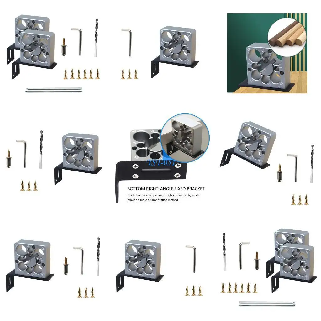 

E15A Heavy Duty Woodworking Dowel Jig For Perfect Round Dowels In 8 Standard Size