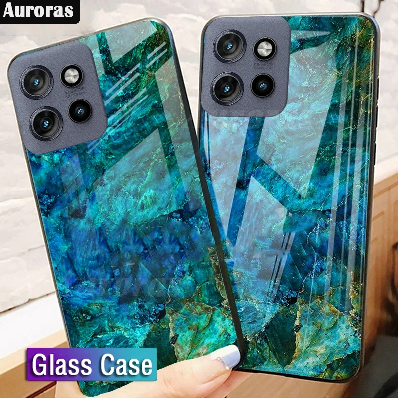 

For Moto Edge 50 Neo Fusion Cover Pattern Tempered Glass Shell For Moto Edge 50 Pro Ultra Fusion Soft Edge Shockproof Phone Case