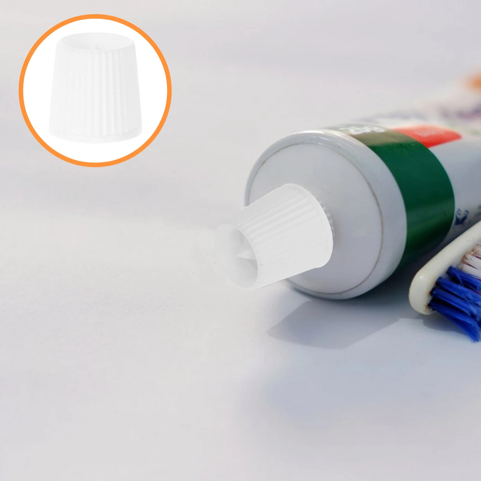 

50pcs Toothpaste Caps Plastic Seal Refillable Dispenser No for Toothpaste Ointment Tubes White Travel Home