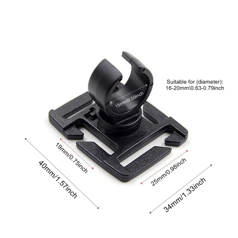 Imagem -03 - Swivel u Ring Lanterna Trabalho Mochila Lâmpada Caminhada ao ar Livre Climb Pack Light Holder Water Pipe Pole Tool Grampo de Ombro Tape Clip