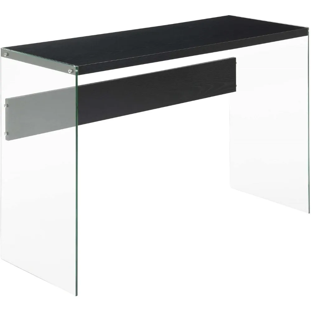 

Glass Console Table/Desk, Black/Glass
