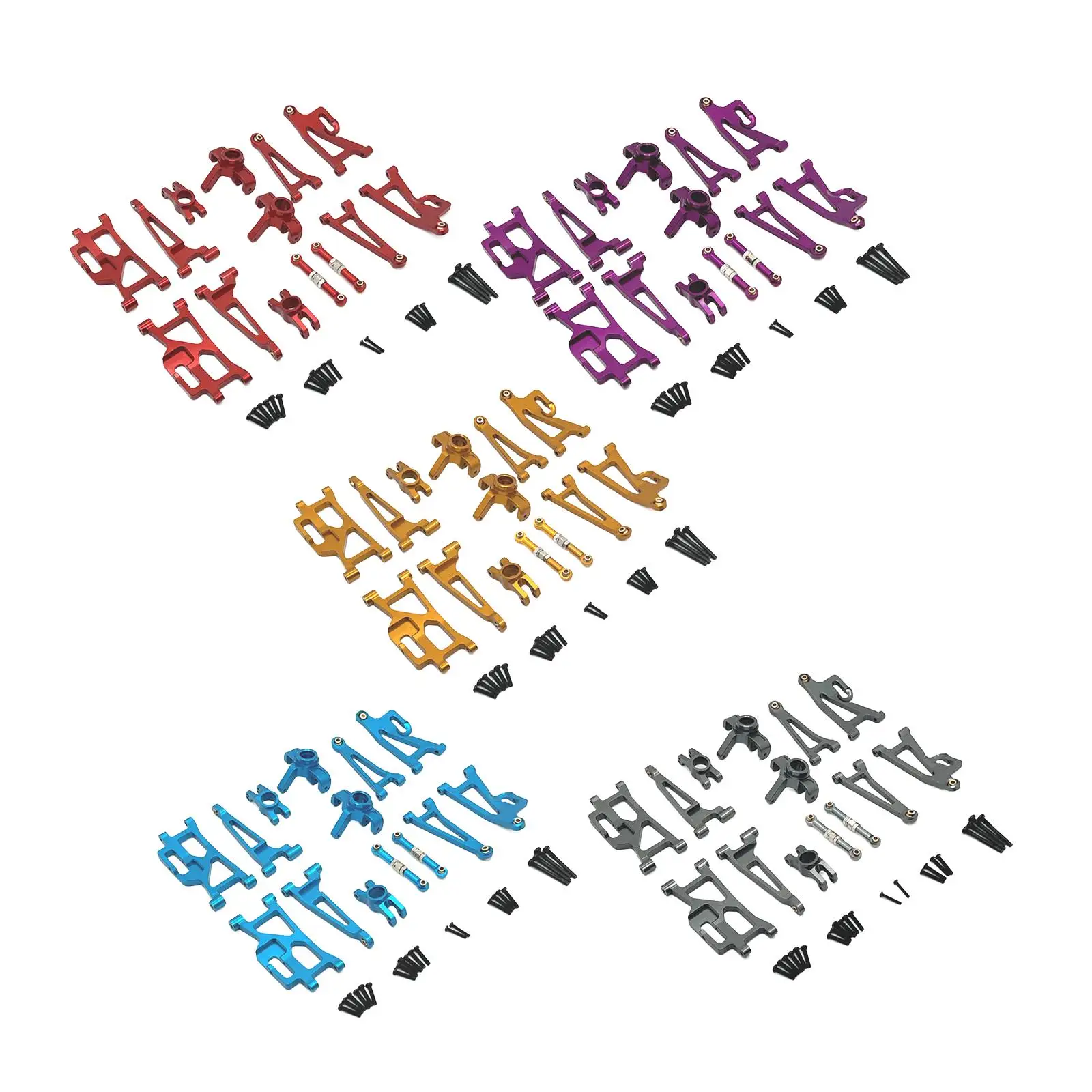 

1/14 RC Cars Металлические запасные части Передний нижний поворотный рычаг Передний верхний поворотный рычаг Обновление аксессуаров DIY Аксессуары Модель радиоуправляемого автомобиля