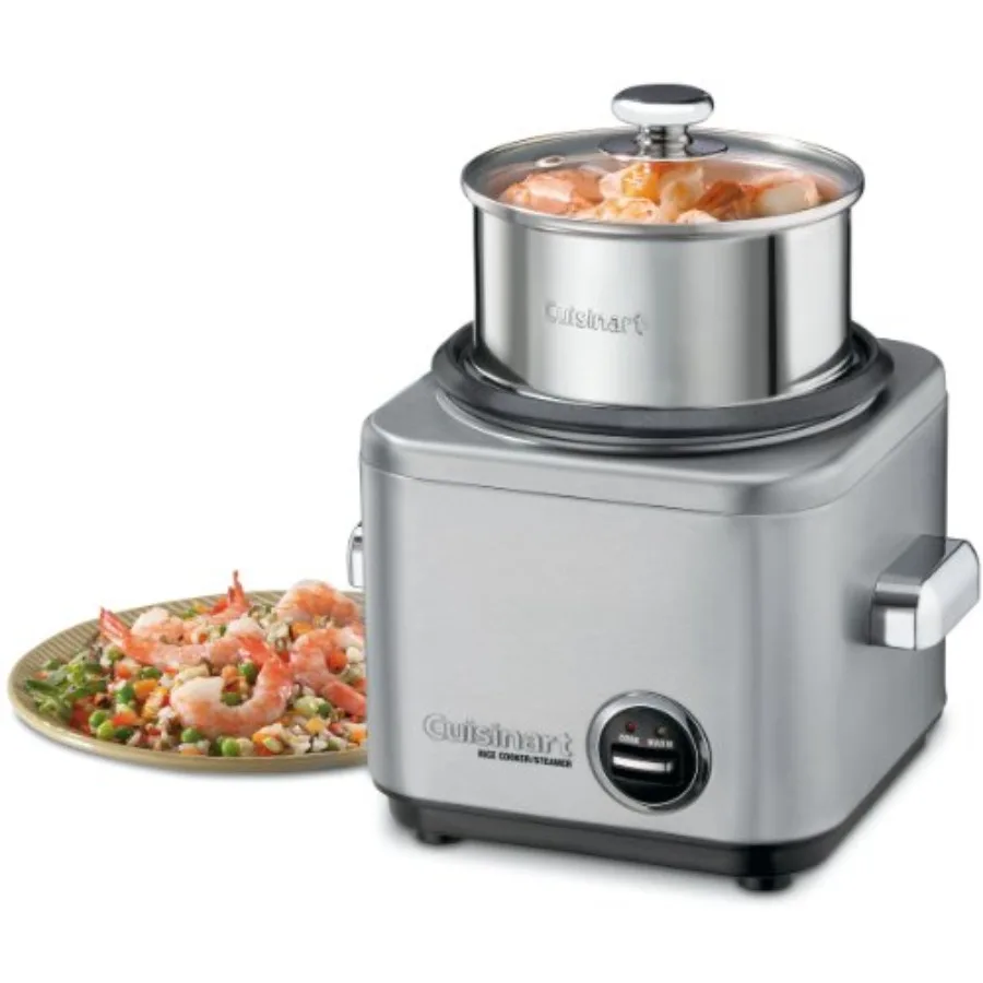 

4 Cup Rice Cooker for Home Kitchen Use Stainless Steel Exterior Silver Color Energy Efficient with Non-Stick Inner Pot