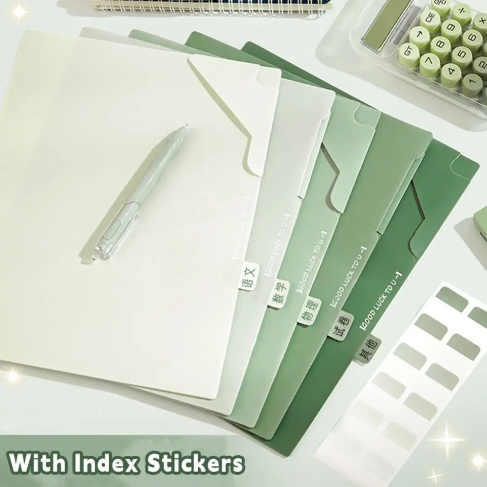 

5PCS/Set High Quality A3/A4 File Folder Thickened Gradient Color Contract Folder Waterproof Document Organizer School Office