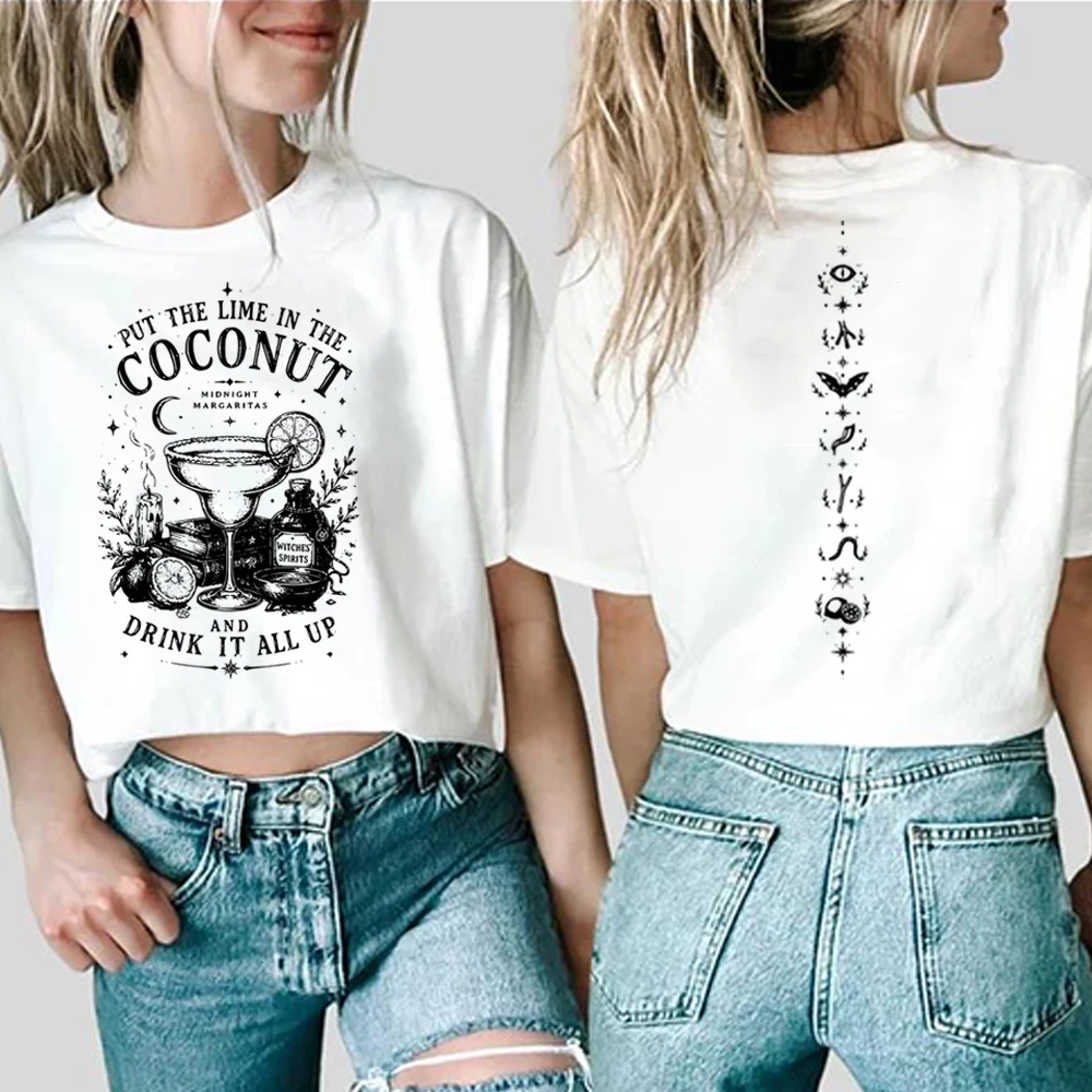 Praktisches Magic Shirt Midnight Margaritas T-Shirt Retro Halloween Grusel-Saison T-Shirt Vintage Hexenfilm T-Shirt Hexengeschenk für Sie – Detail 5