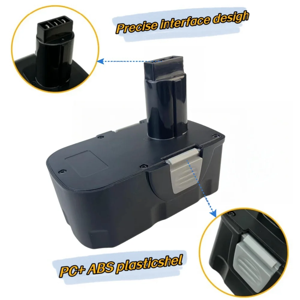 Ni-CD DA-18ER 전동 공구 교체용 충전식 배터리, Interskol 무선 스크루드라이버용, 18V H18, 6800mAh