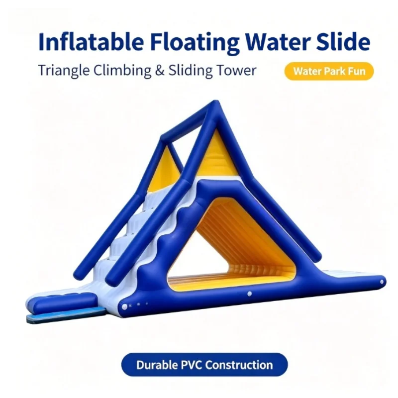 Inflatable Water Triangle Slide Floating Water Park Game Customization Contact Customer Service
