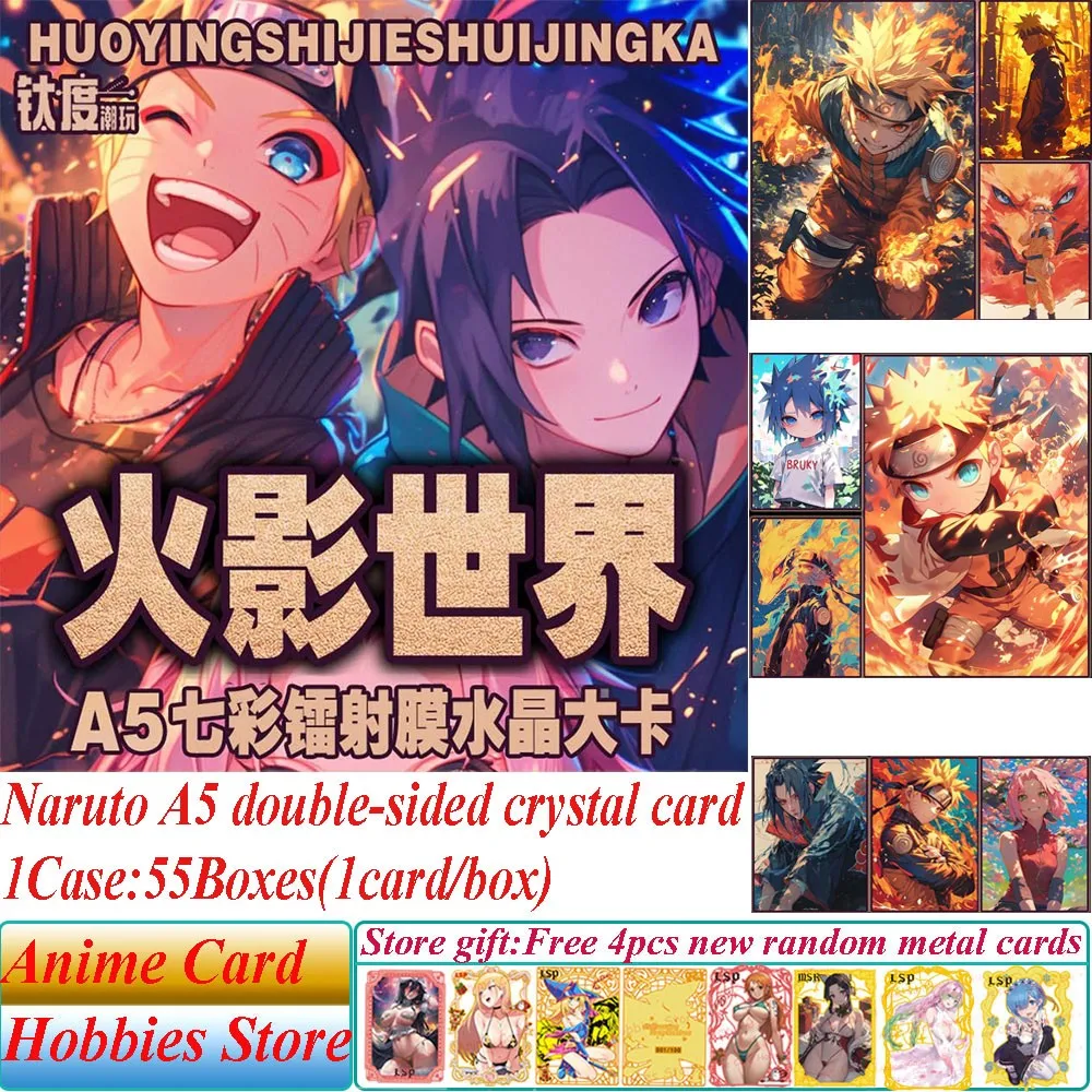 Edu Chaowan Naruto World Anime Naruto A5 Beautiful Double-sided Crystal Collection Card