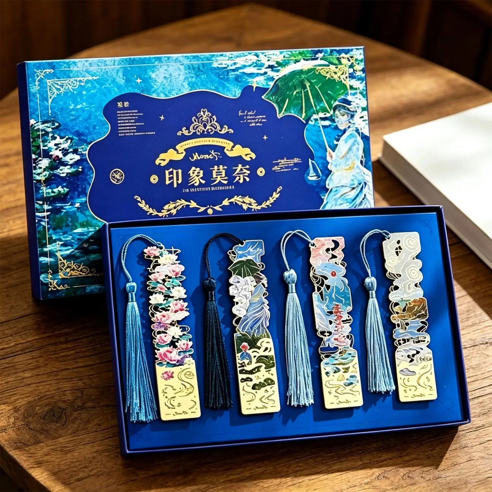Metal Bookmark Artistic Tassel Hollow Vintage 4 Piece Iron Bookmarks Set For Women Girls Teens Classroom School Office Study