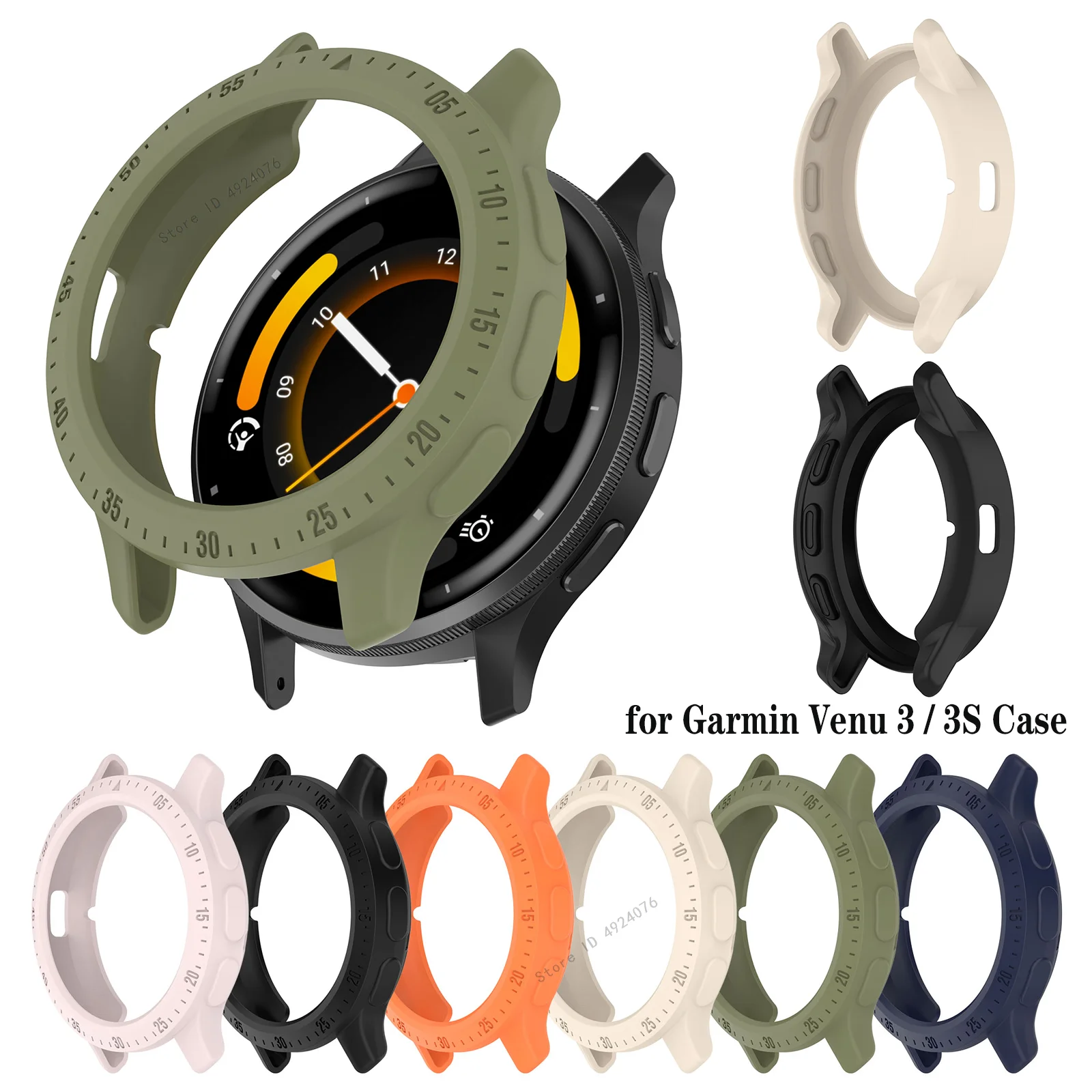 TPU Hollow Case For Garmin Venu 3 / 3S Screen Protector Bumper Protective Cover for Garmin Venu 3 3S Smart Watch Protector Frame