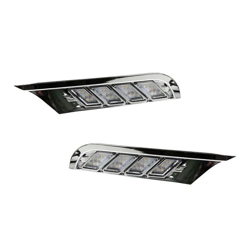 

LED Daytime Running Lights For Nissan Kicks 2017-2020 White DRL & Amber Turn Signal Lights Fog Lights