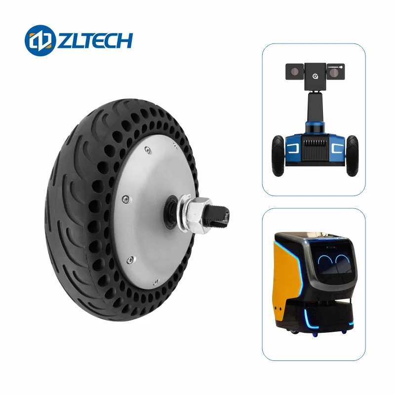 ZLTECH 10inch 24V 48V 800W 40N.m 300kg Load Brushless AGV DC Wheel Hub Servo Motor with 4096 Wire Magnetic Encoder for Forklift view 4