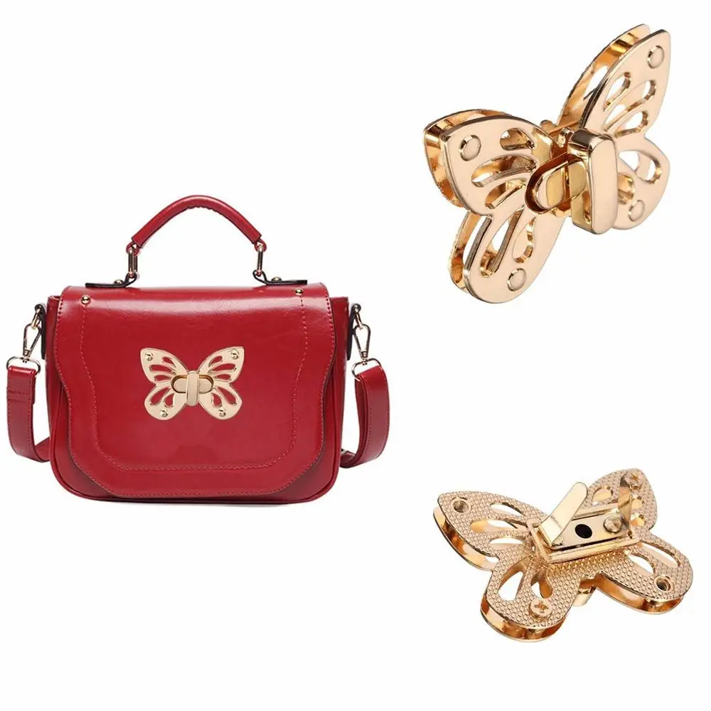 Luggage Turnlock Craft Coin Gold Buckle Turn Case Tongue Butterfly Bag Belt Twist Lock 1PC Purse Accessories