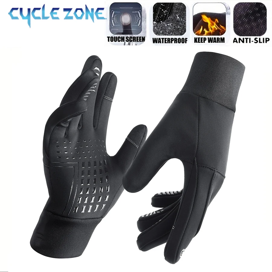 

Winter Outdoor Cycling Gloves Gym Fitness Sports Running Glove Fluff Warm Touchscreen Nonslip Windproof Glove Motorcycle Mittens