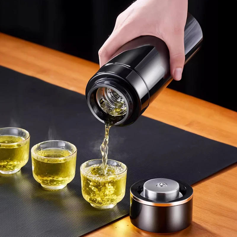 

Coffee cup thermos cup Outdoor camping portable 304 stainless steel one-button open lid cold vacuum thermos bottle