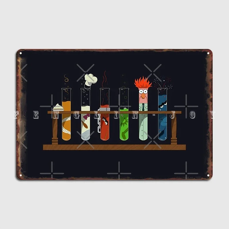 Muppet Science Chemistry Poster Metal Plaque Cinema Living Room Pub Garage Decoration Wall Plaque Tin Sign Poster