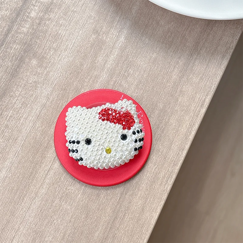 Hello Kitty Mobiele Airbag Beugel Magnetisma Absorberen Uitbreiding Desktop Ondersteuning Leuke Cartoon Anime Meisje Student Gift Groothandel