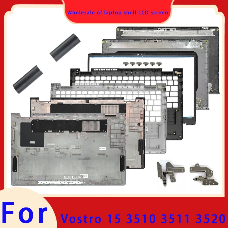 Adecuado para Vostro 3510 3511 3515 3520 3530 marco de pantalla LCD de computadora, cubierta superior de reposamanos, carcasa inferior de bisagra, cubierta de bisagra