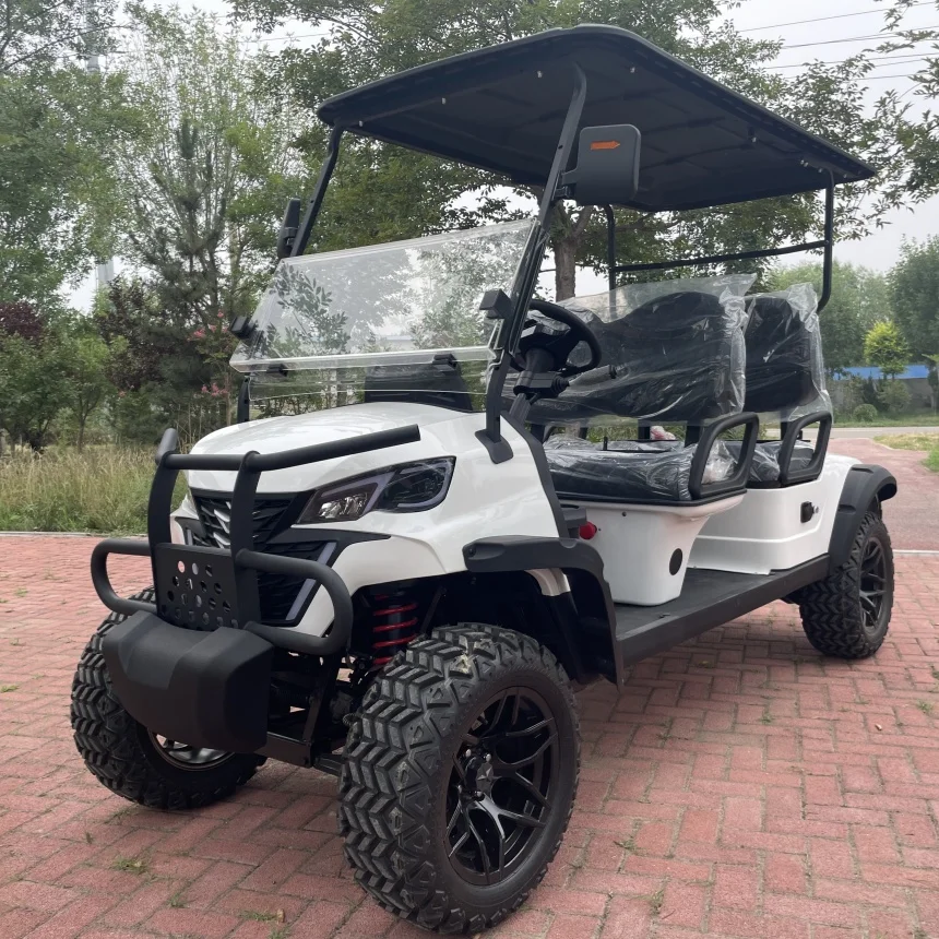 Wholesale And Retail Electric Golf Cart 60V 72V Lithium Battery 4KW 5KW AC Motor For Golf Course Small Recreational Golf Cart