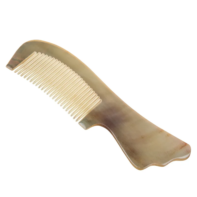 Pet Comb, Natural Horn Comb With Wooden Handle, Promotional Gift Hair Styling Standard 15cm3.8cm0.5cm