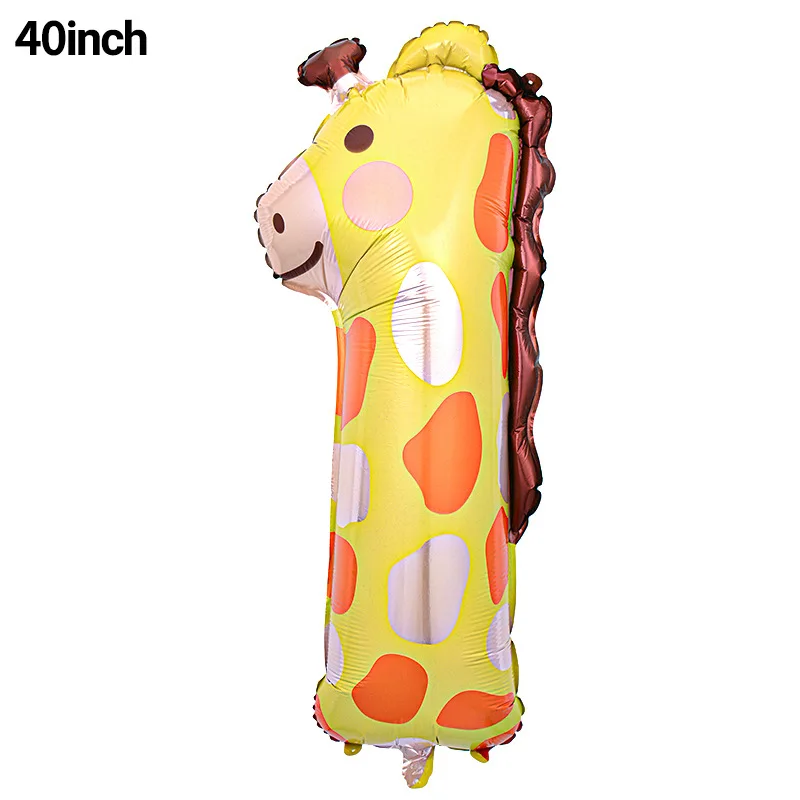 1 قطعة 40 بوصة كبيرة احباط الحيوان طباعة بالونة عيد ميلاد عدد بالون 0-9 حفلة عيد ميلاد سعيد زينة كبيرة الحيوان عدد بالون #3