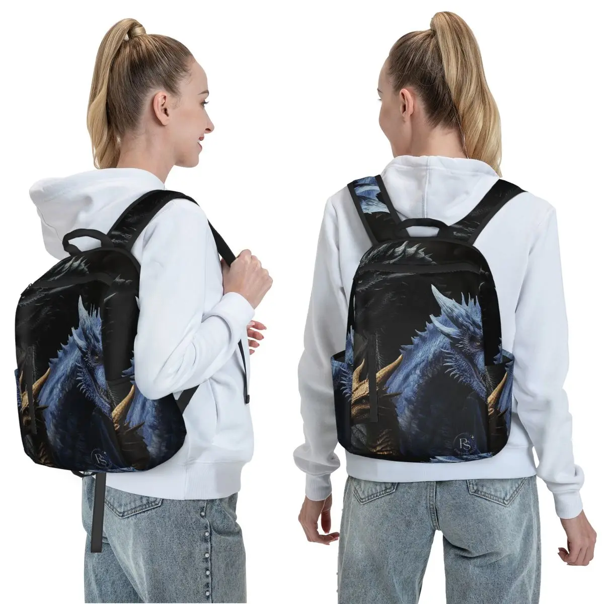 Fourth Wing Dragon Backpack Daypack Large Capacity Kids BookBag School Bag Shoulder Bags for Men Women