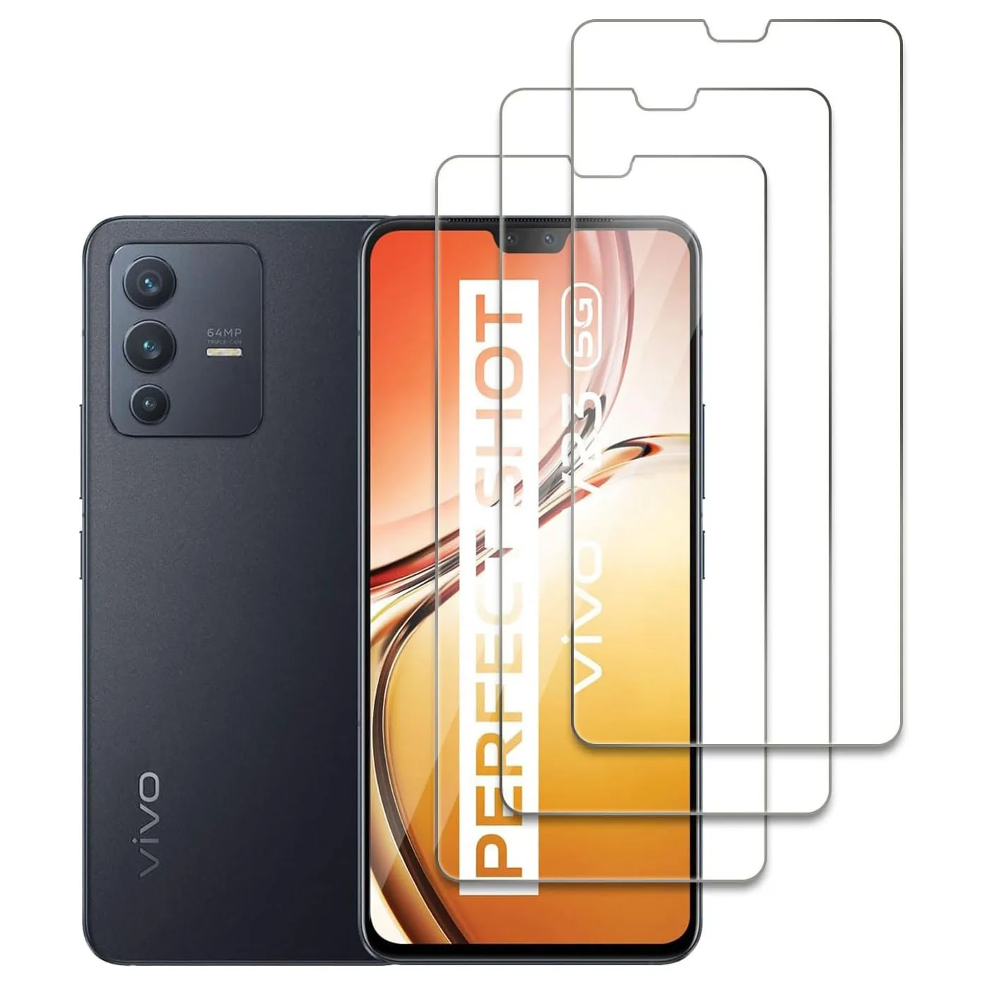 

3pcs Tempered Glass For VIVO V23 5G Screen Protector Glass VIVO V23e/VIVO V23e 5G Protective Film