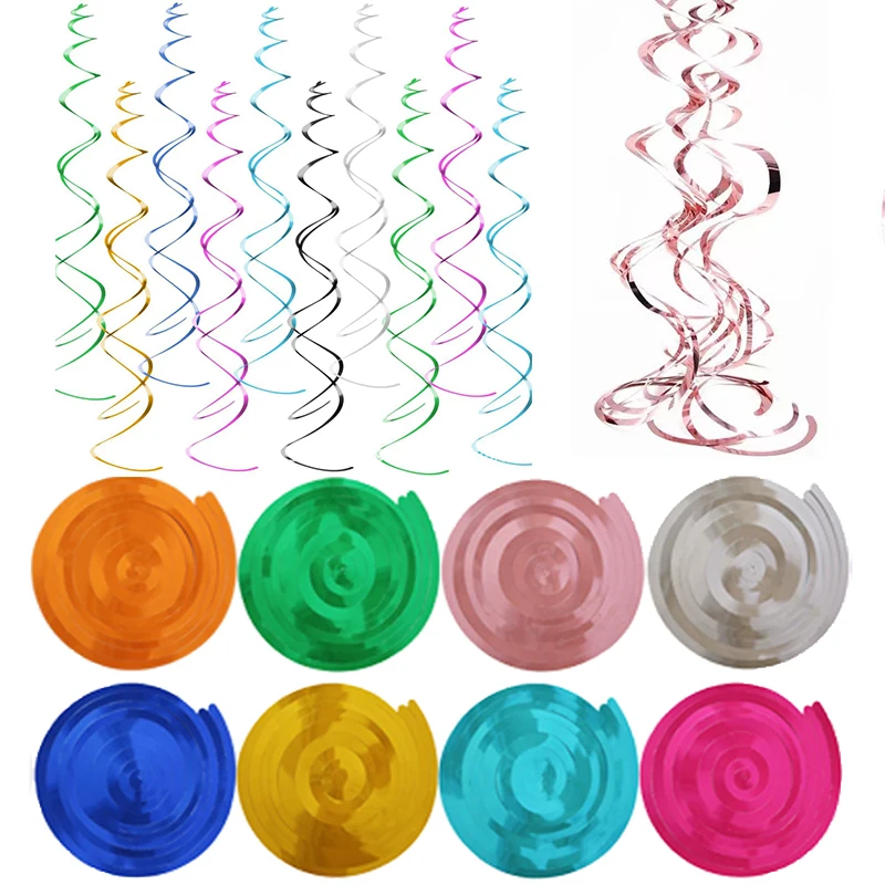 6 unids/pack decoraciones de remolino colgantes suministros de fiesta DIY para el hogar perfecto para bodas cumpleaños decoración de celebraciones TMZ