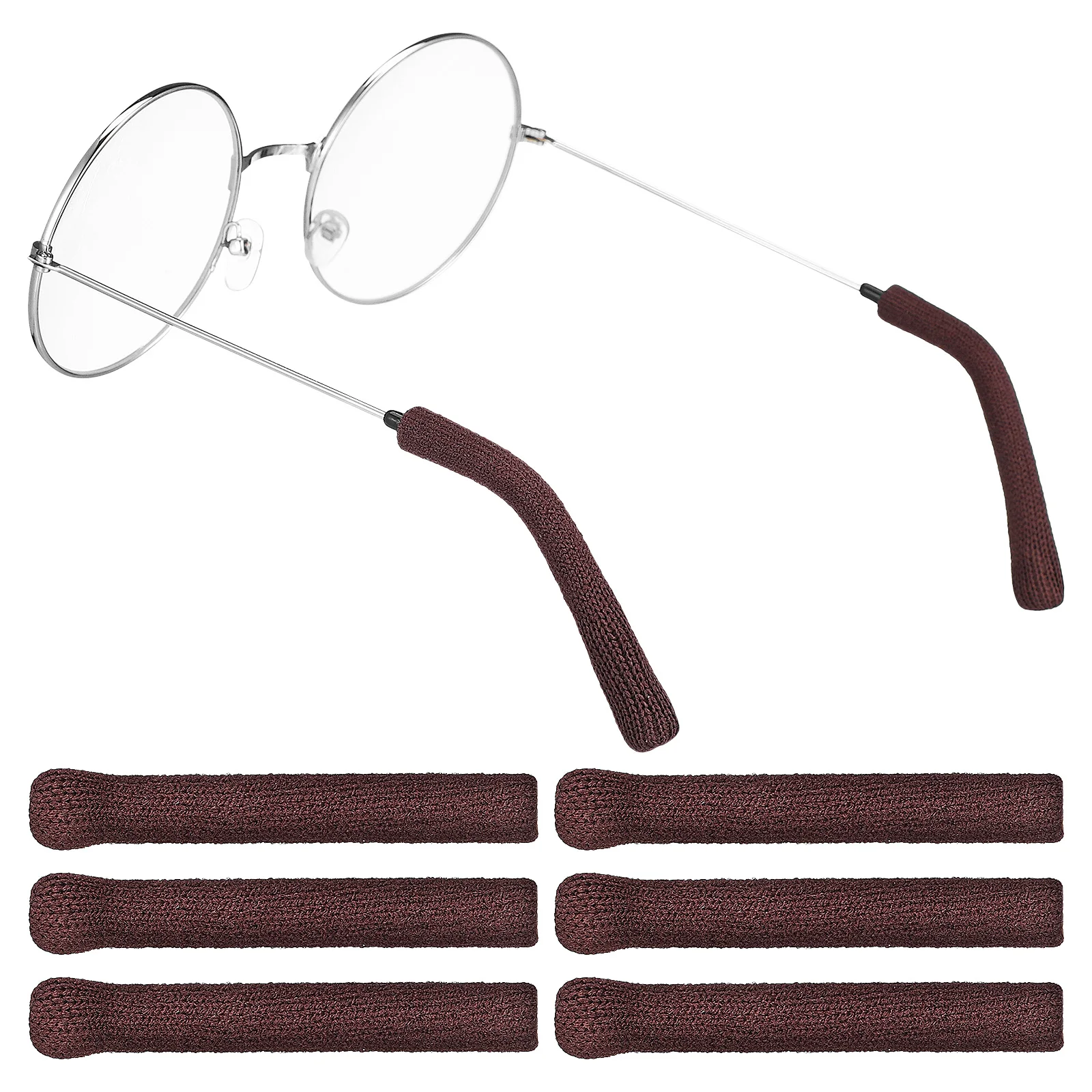 

3 Pairs Temple Tip Sleeve Eye Glass Ear Grippers Glasses Soft for Eyeglass Spandex Arm Cushions Grips Man
